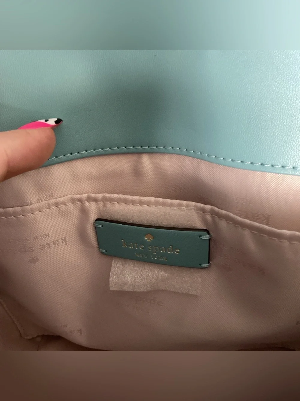 kate spade Light Blue Pebbled Leather Crossbody Bag NWOT